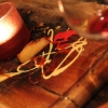 Arty tomato and mustard display by AnSo, La...
