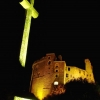 Clisson by night - Le château et la croix