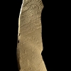 Menhir représentant deux visages stylisés