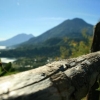 Volcans au lac Atitlan, Guatemala.