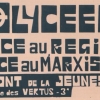 Lycéens facent au régime et face au Marxistes